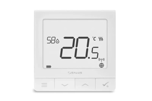 REGULATOR TEMPERATURY SQ610RF / BEZPRZEWODOWY QUANTUM SALUS NATYNKOWY AKUMULATOROWY BIAŁY