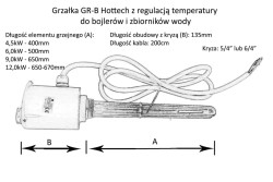 GRZAŁKA GR-B DO BOJLERÓW I ZBIORNIKÓW 6W 6/4 Z KRYZĄ