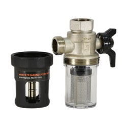 IBO IBF-01 3/4 KĄTOWY FILTR Z SEPARATOREM MAGNETYCZNYM POD KOCIOŁ (01121)