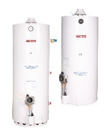 PODGRZEWACZ WODY GAZOWY 150L STOJĄCY PRAWY / Z ZAWOREM BEZPIECZEŃSTWA, STAL NIERDZEWNA