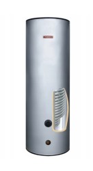 WYMIENNIK TERMICA 250L Z DWIEMA 1,7 + 1,7 m2 WĘŻOWNICAMI MAXI  DO POMP CIEPŁA, STAL NIERDZEWNA