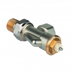 ZAWÓR TERMOSTATYCZNY, OSIOW - V2000AVS15 / AKSJALNY WKLADKA SX, 1/2˝, GWINT WEWNĘTRZNY, złączka do grzejnika z uszcz, metal-metal