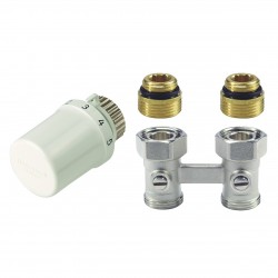 ZESTAW DO GRZEJNIKA  DOLNOZASILANEGO T3019 / + ZAWÓR PODWÓJNY  PROSTY V2495DY015